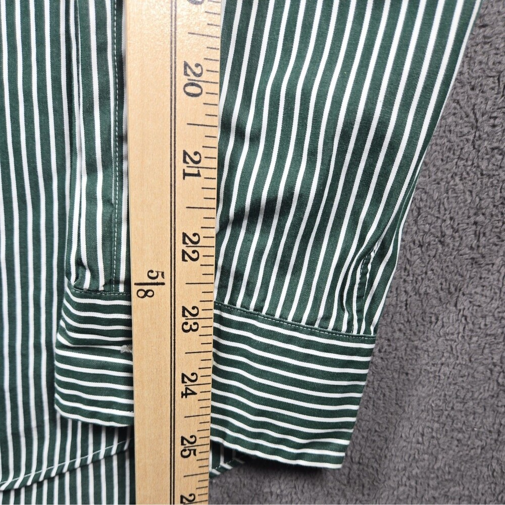 Polo Ralph Lauren Men's Shirt L 17 Striped White Green Classic Fit Red Pony - Picture 8 of 11